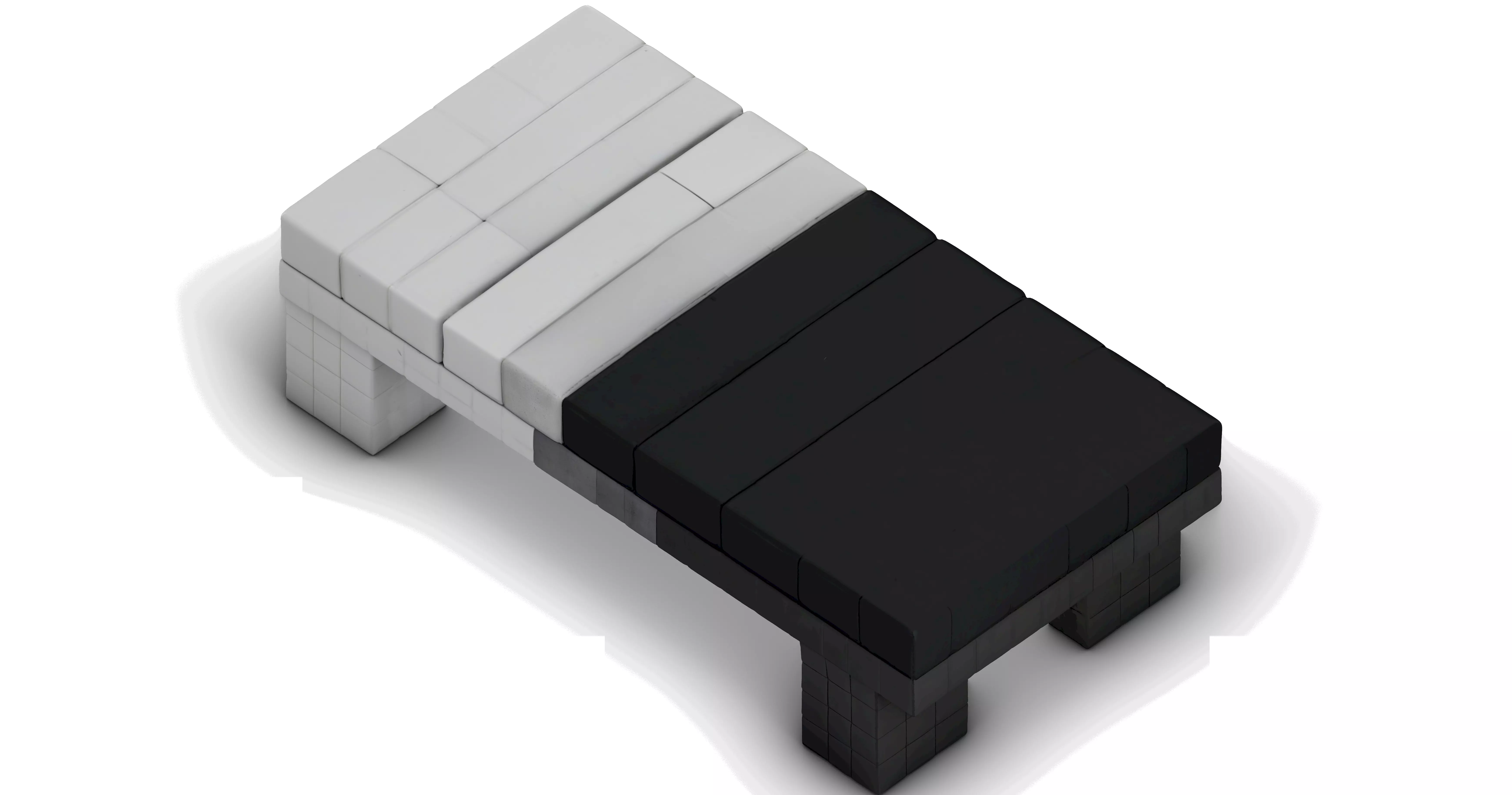 Pixel Coffee Table 3D print model_3