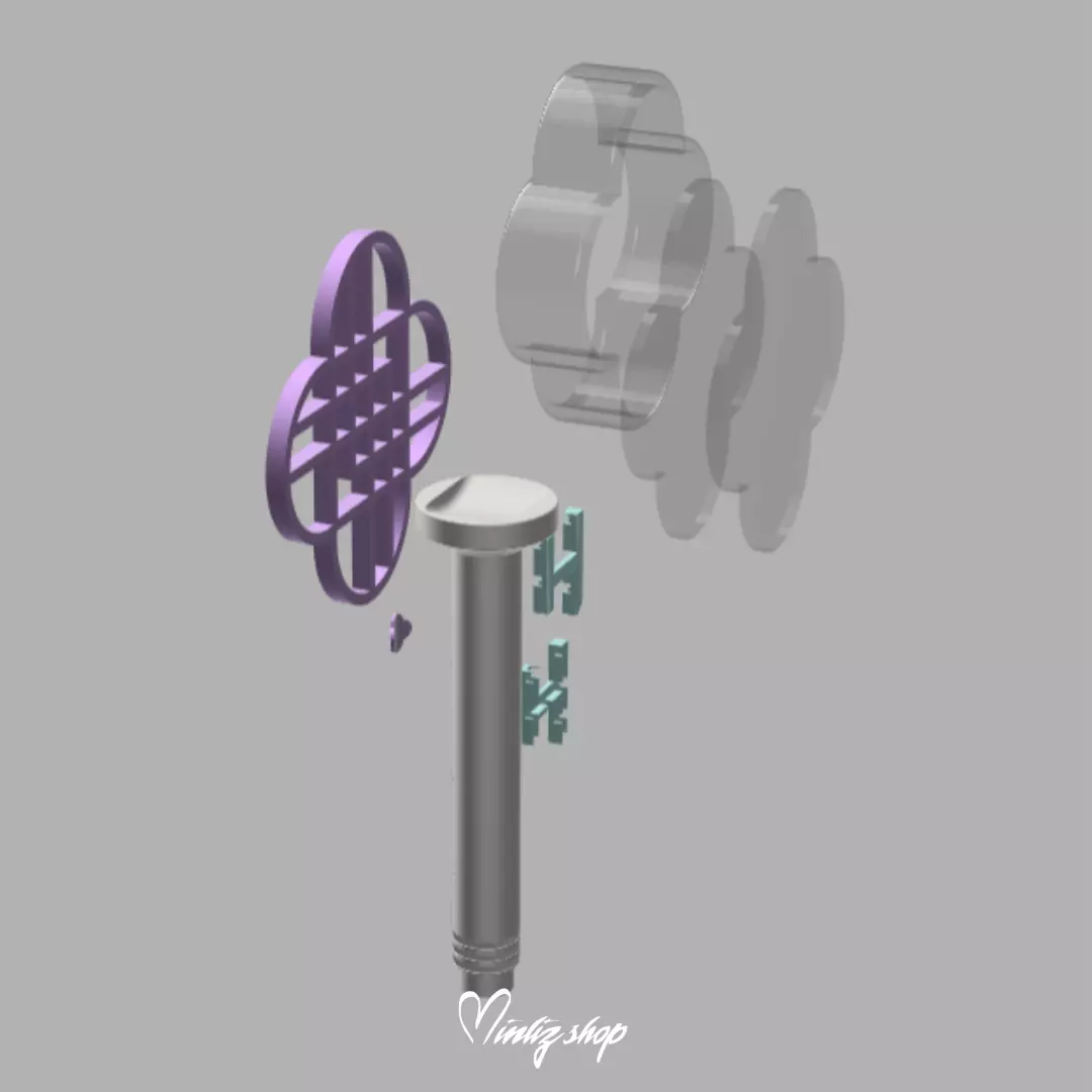 Kpop Demon Hunters Light Stick Huntrix 3D print model_3