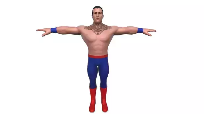 Wrestler Character Game-Ready