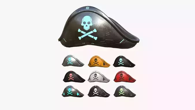 10 SciFi Pirate Hats Collection - Character Design