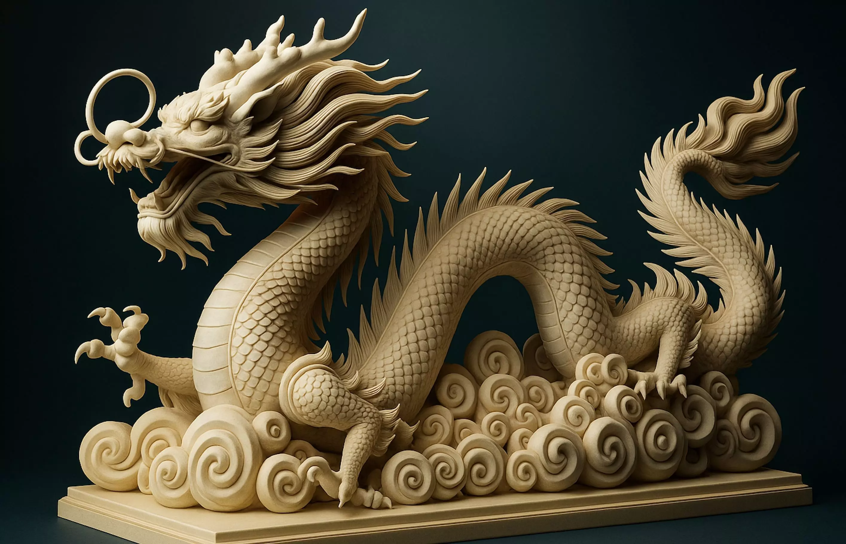 Chinese Dragon on Cloud 3D print model