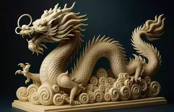 Chinese Dragon on Cloud