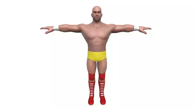 Wrestler King Character Low-poly 3D model