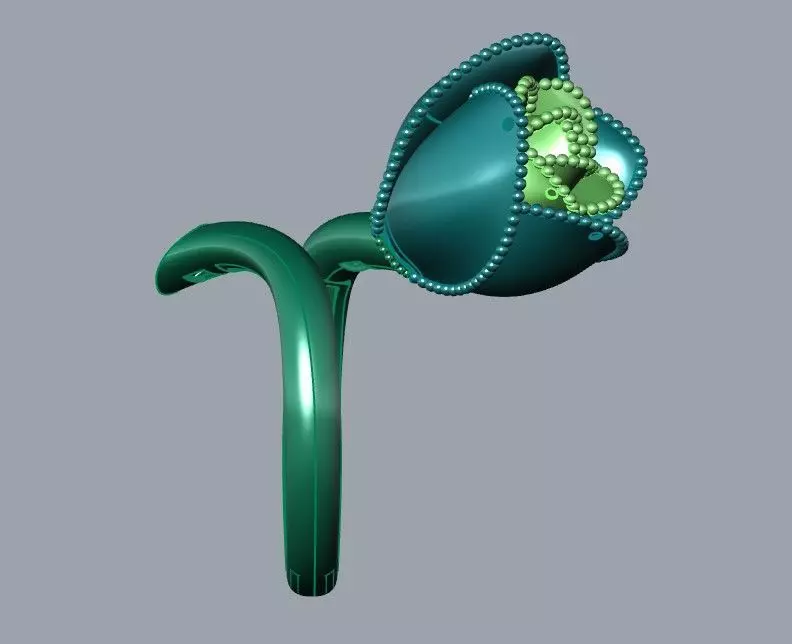 Rose multi piece set 3D print model_16