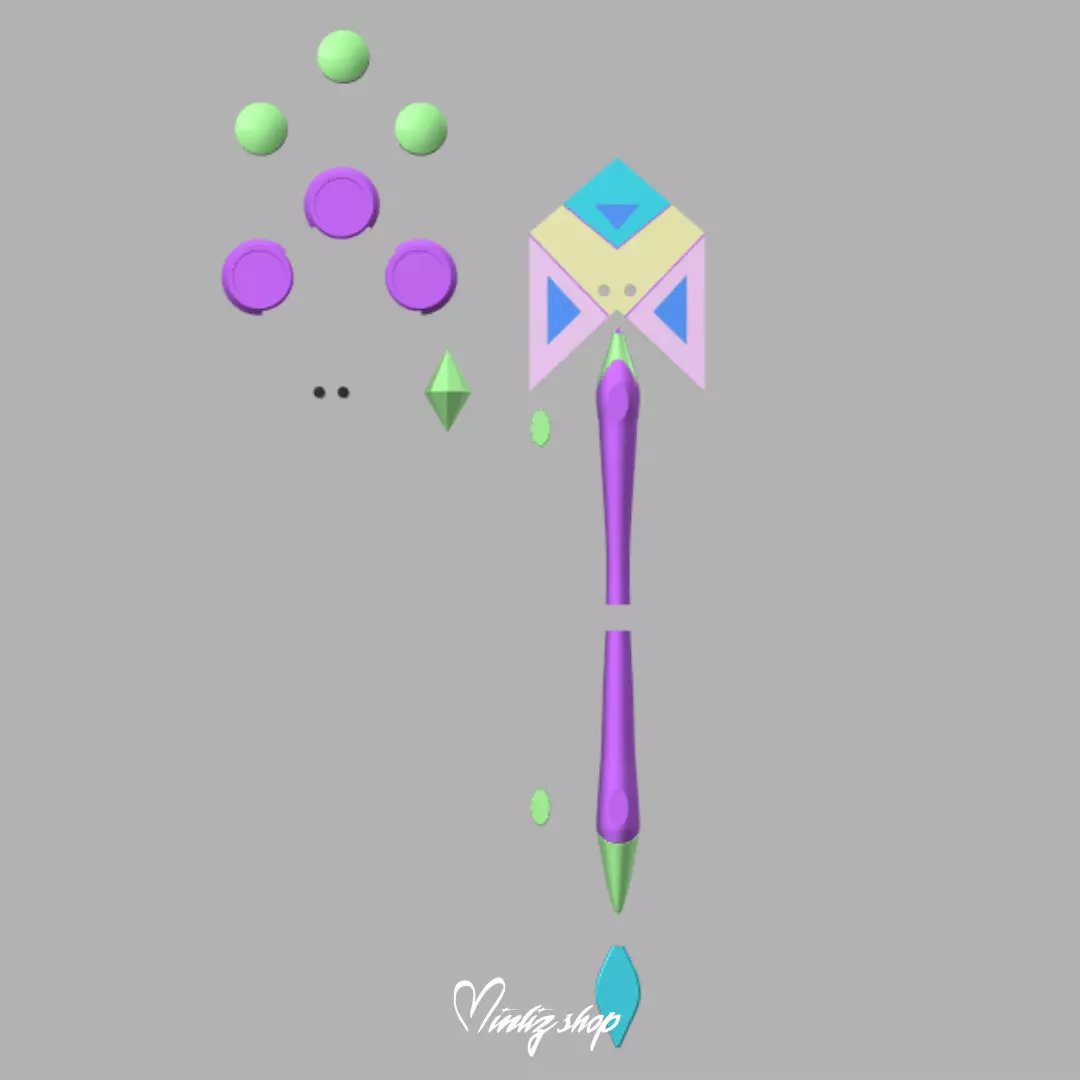 Winx Club Tecna Mythix Wand 3D print model_3