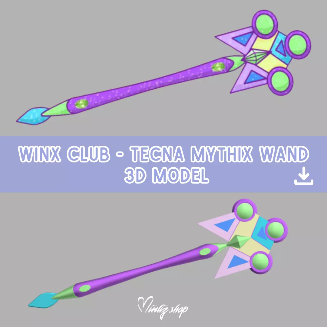 Winx Club Tecna Mythix Wand 3D print model_1