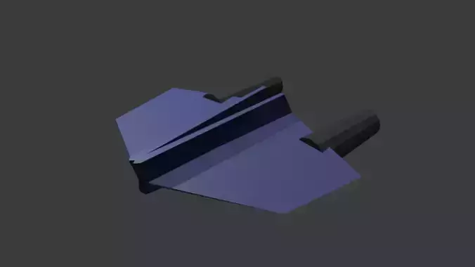 Sleek Low-poly Spaceship Low-poly 3D model