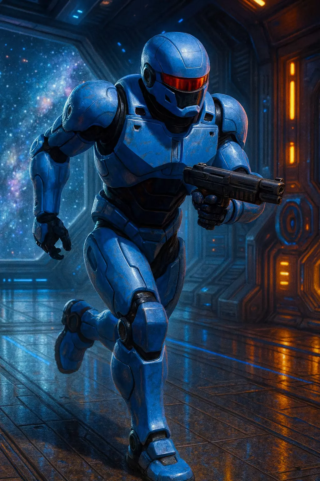 ROBOT POLICE Low-poly 3D model_2