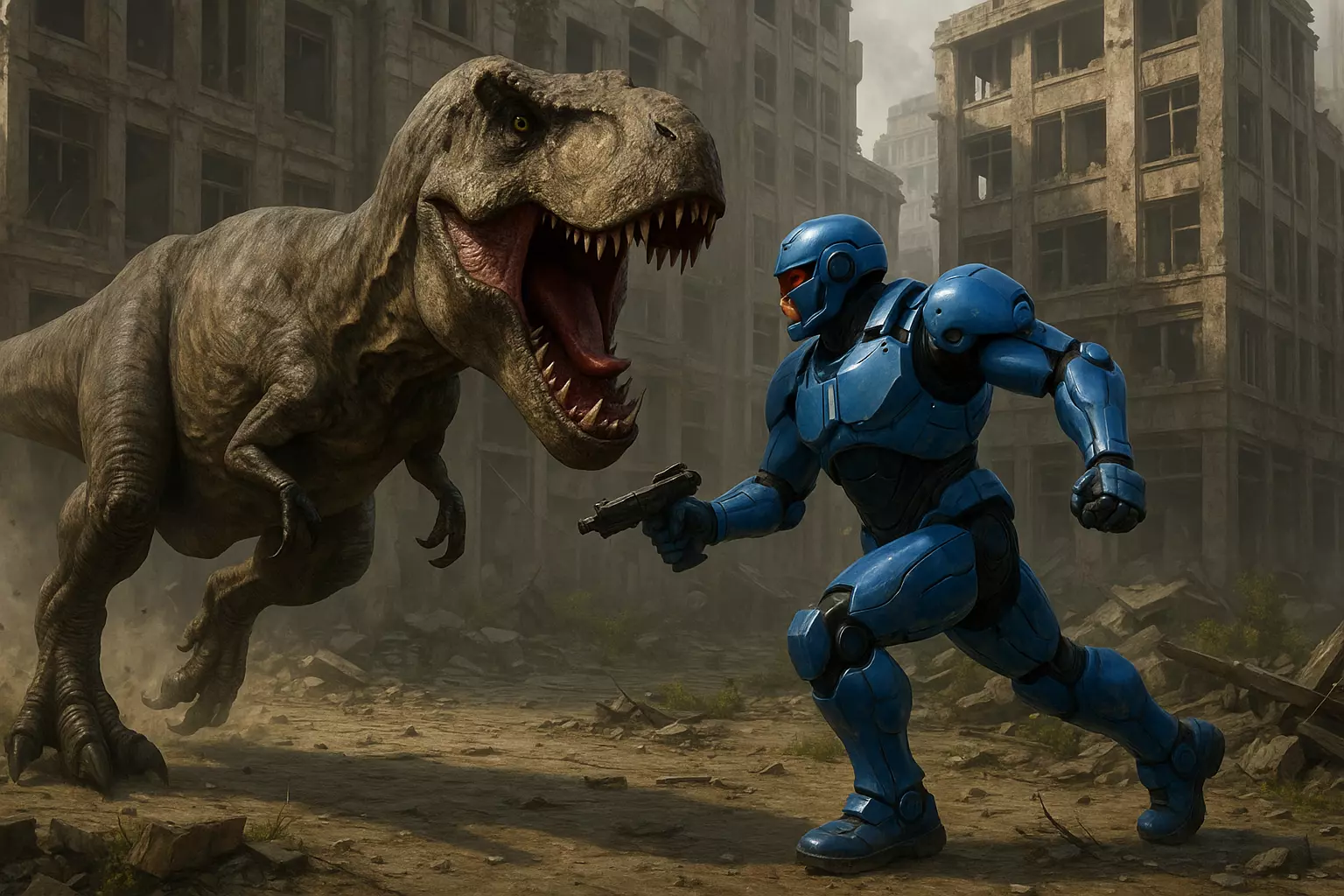 ROBOT POLICE Low-poly 3D model_1