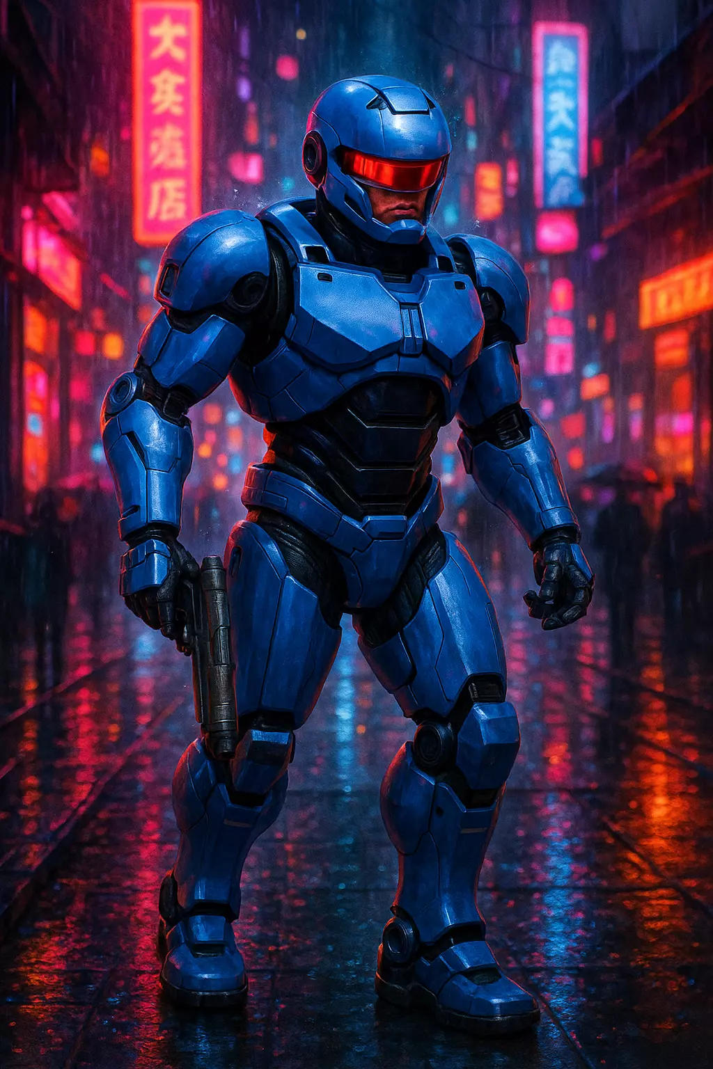 ROBOT POLICE Low-poly 3D model_5