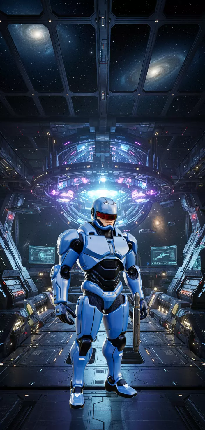 ROBOT POLICE Low-poly 3D model_7