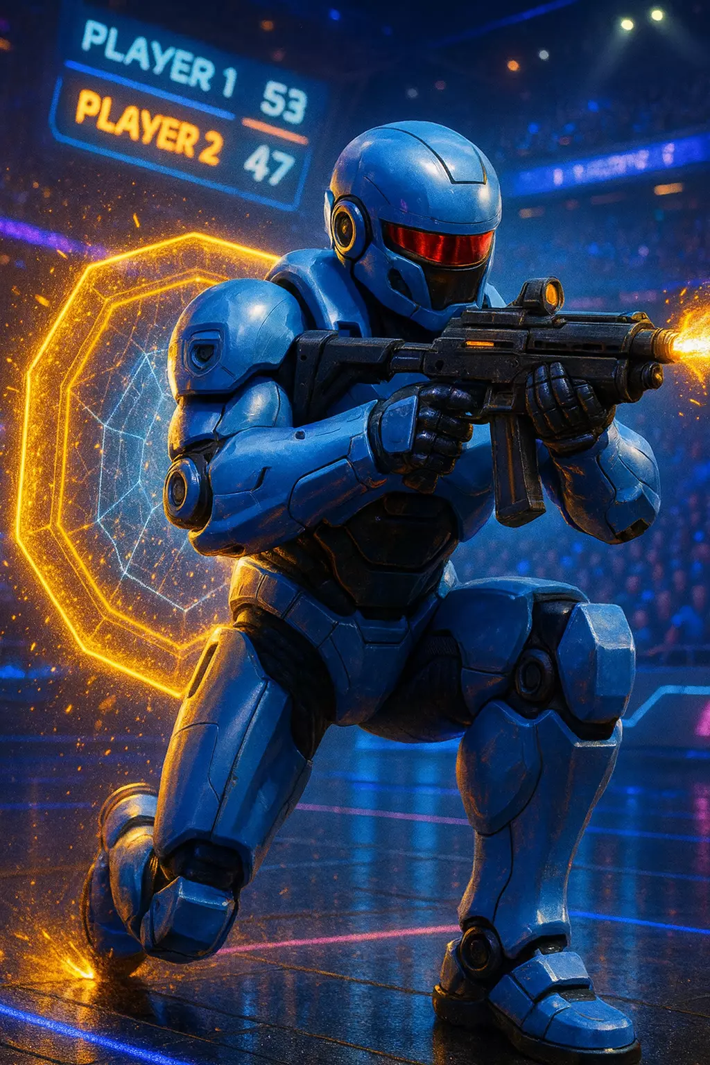 ROBOT POLICE Low-poly 3D model_6