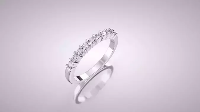 Diamond Band Ring with Round Stones