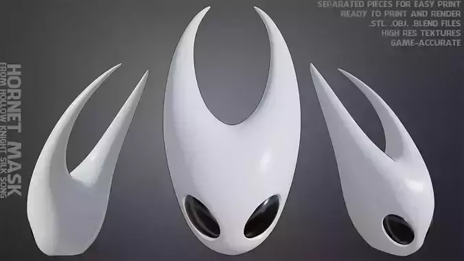 Hollow Knight Silk Song Hornet Mask for Cosplay 3D print model