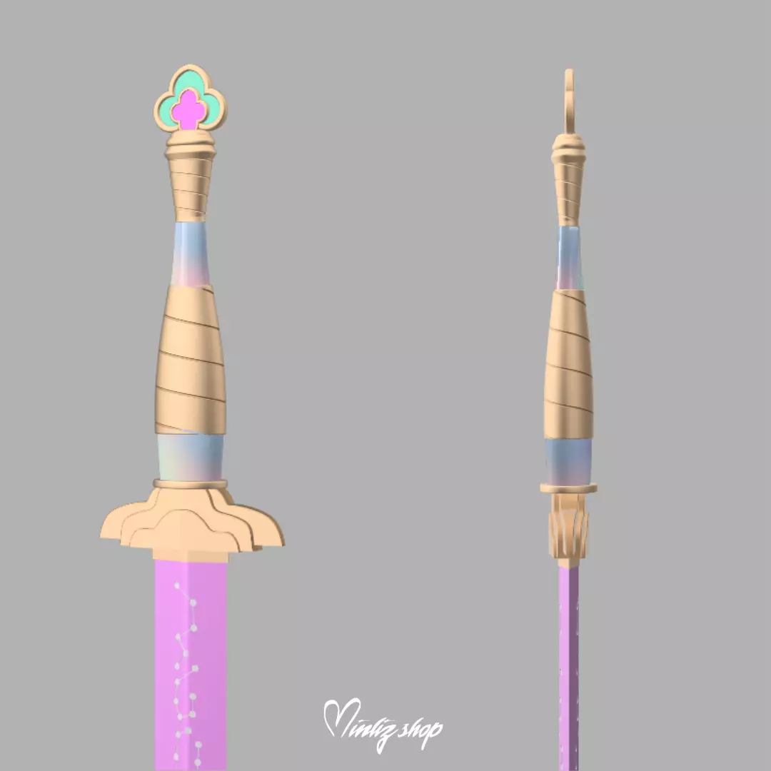 K-Pop Demon Hunter Rumi Sword – 3D Printed Fantasy Sword, Purple