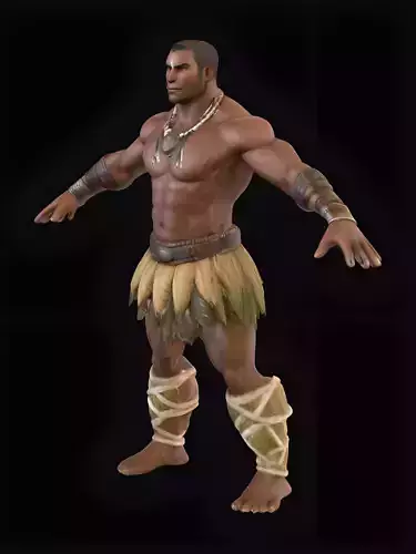 3D Tribal Warrior Character