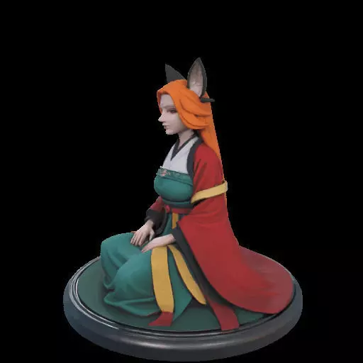 2025COLORFUL Fox Spirit Woman in Pu Song Ling Style 3D print model_18