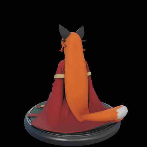 2025COLORFUL Fox Spirit Woman in Pu Song Ling Style 3D print model_9