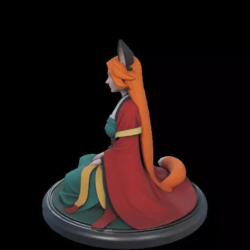 2025COLORFUL Fox Spirit Woman in Pu Song Ling Style 3D print model_15