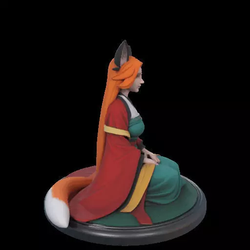 2025COLORFUL Fox Spirit Woman in Pu Song Ling Style 3D print model_27