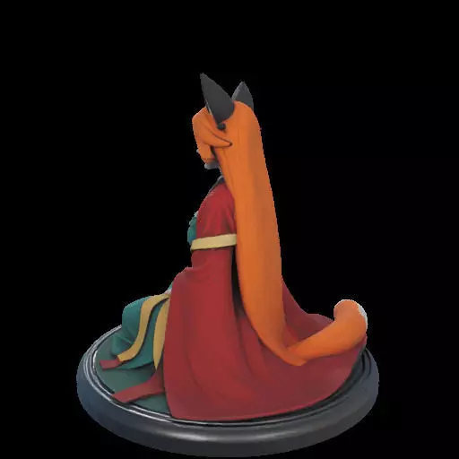 2025COLORFUL Fox Spirit Woman in Pu Song Ling Style 3D print model_13