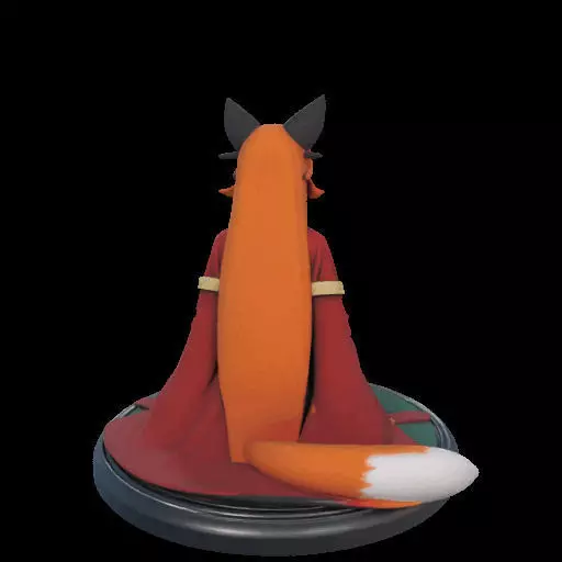 2025COLORFUL Fox Spirit Woman in Pu Song Ling Style 3D print model_6