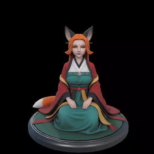2025COLORFUL Fox Spirit Woman in Pu Song Ling Style 3D print model_0