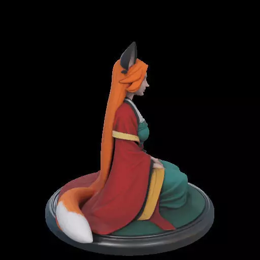 2025COLORFUL Fox Spirit Woman in Pu Song Ling Style 3D print model_28