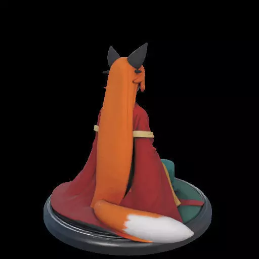 2025COLORFUL Fox Spirit Woman in Pu Song Ling Style 3D print model_4