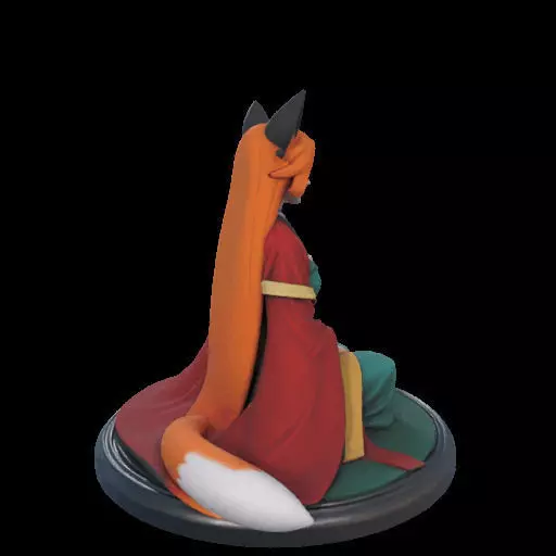 2025COLORFUL Fox Spirit Woman in Pu Song Ling Style 3D print model_2