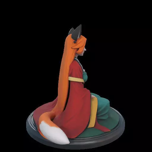 2025COLORFUL Fox Spirit Woman in Pu Song Ling Style 3D print model_29