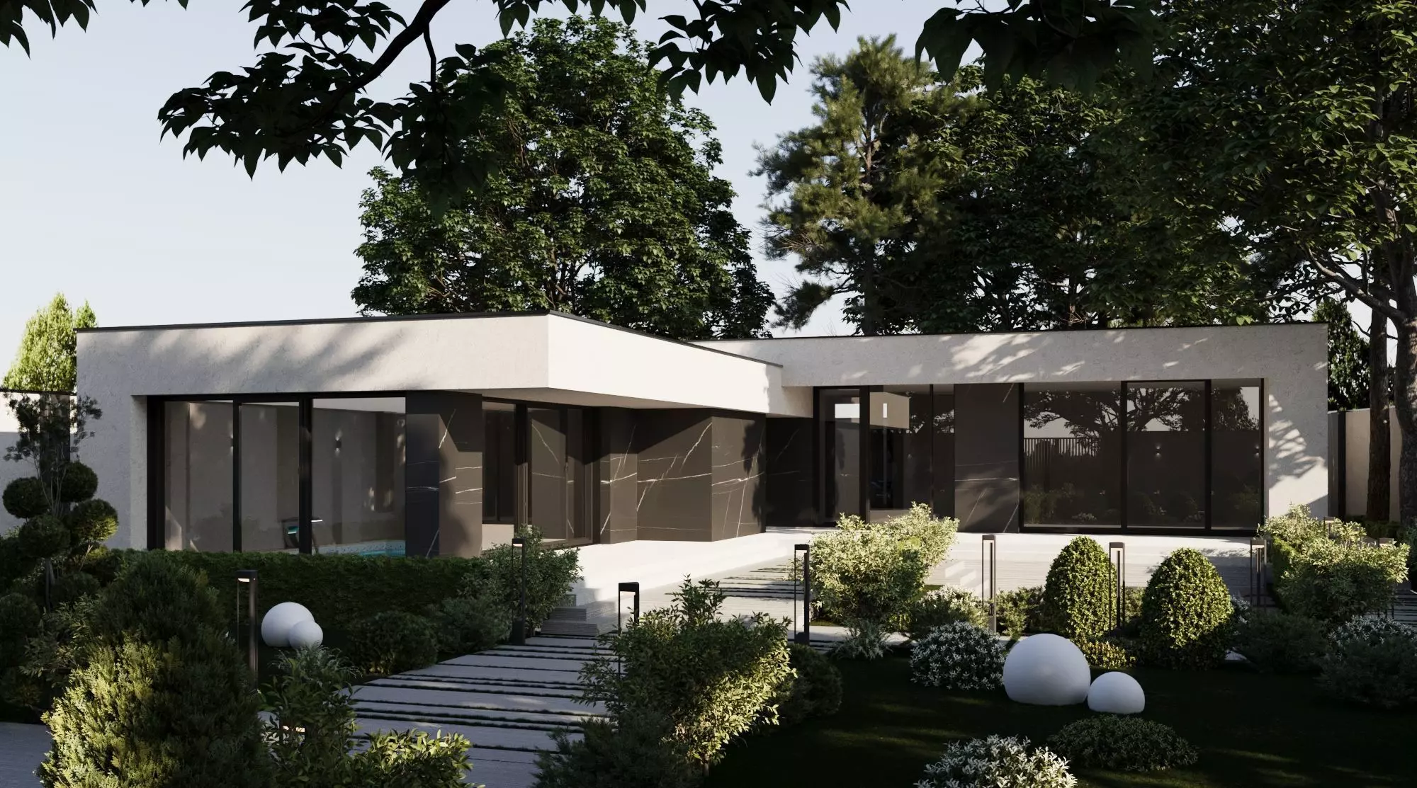 Modern Exterior design 3D model_0