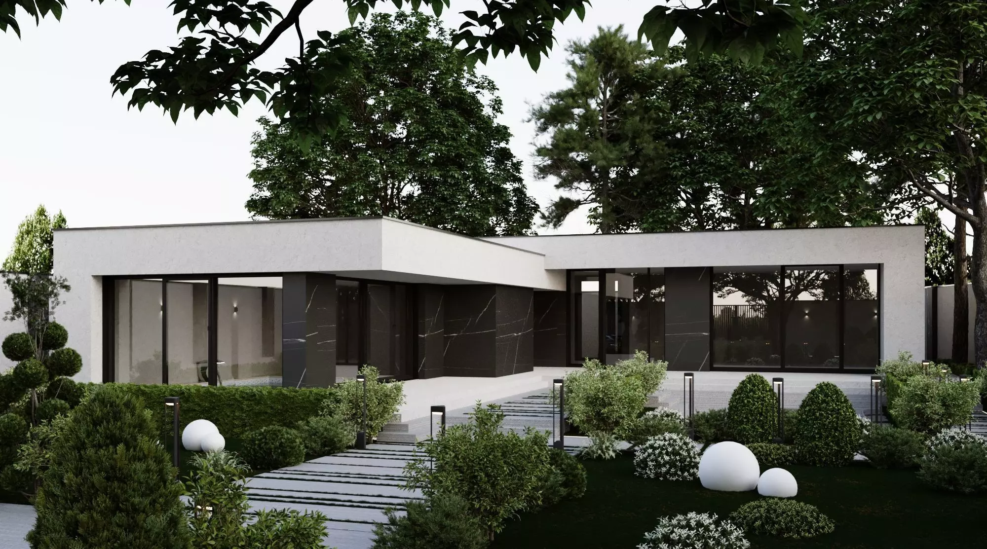 Modern Exterior design 3D model_1