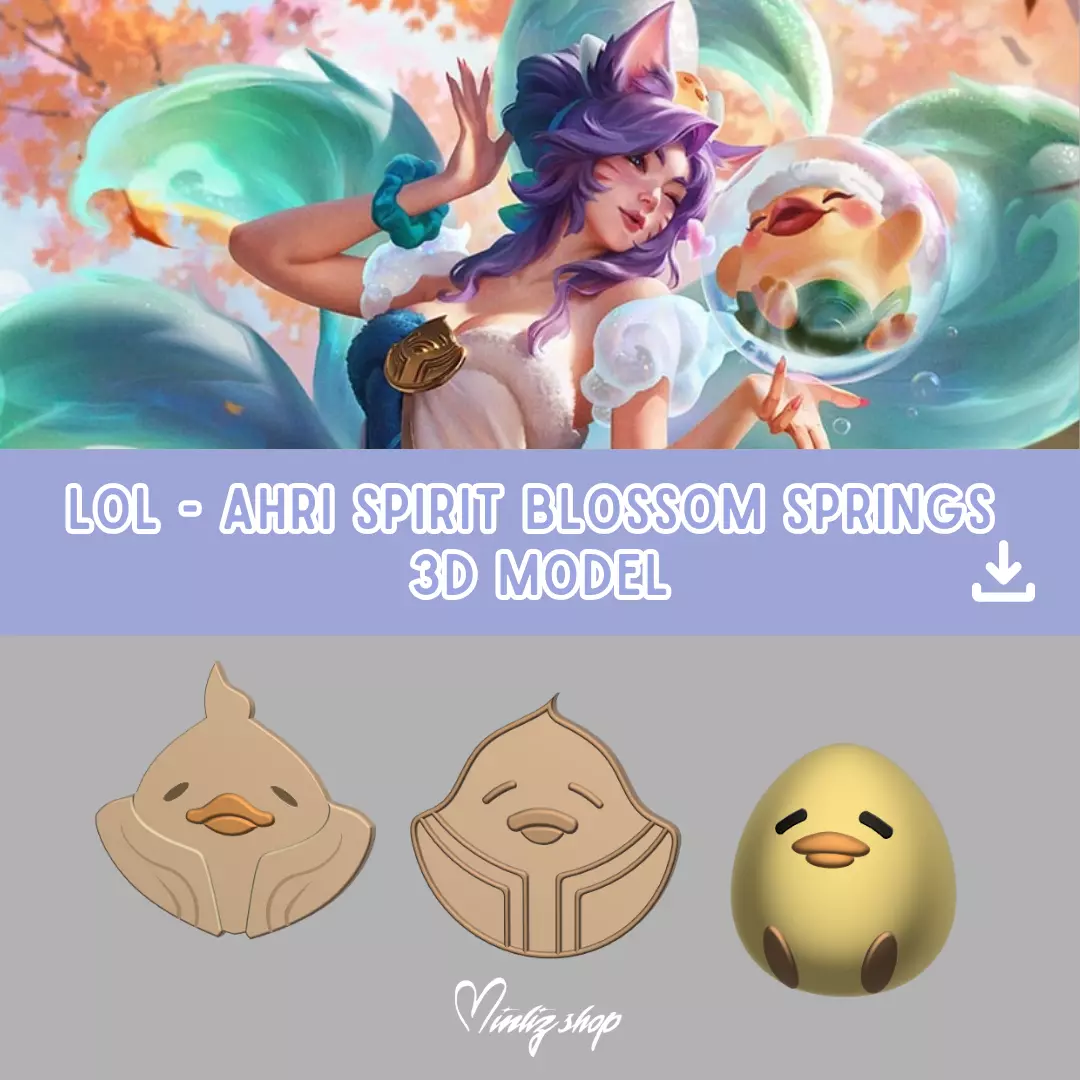 Ahri Spirit Blossom Springs League of Legends 3D print model