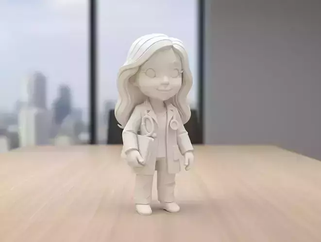Female Doctor Chibi 3D Printable