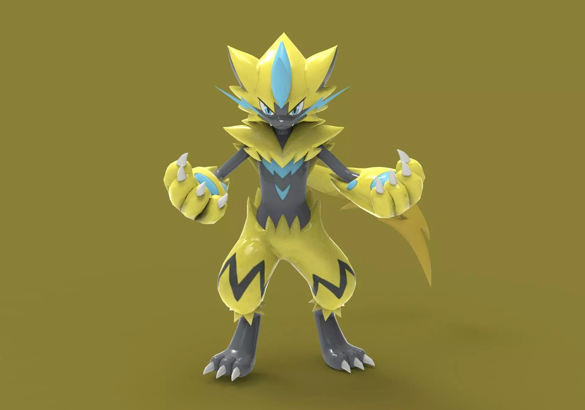 Zeraora - Pokemon Low-poly 3D model_1