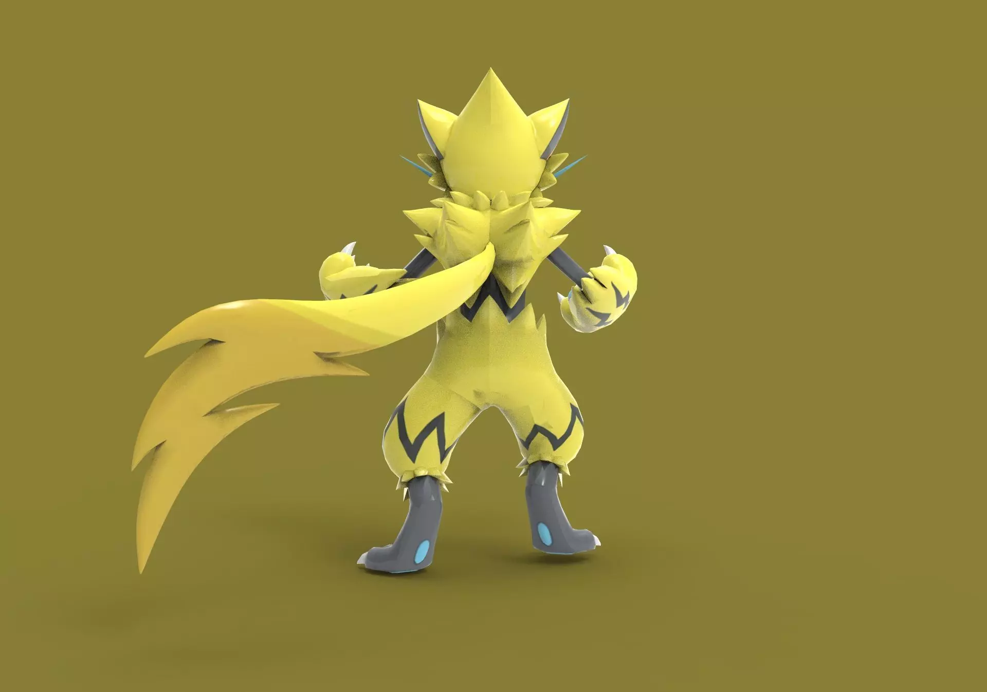 Zeraora - Pokemon Low-poly 3D model_3