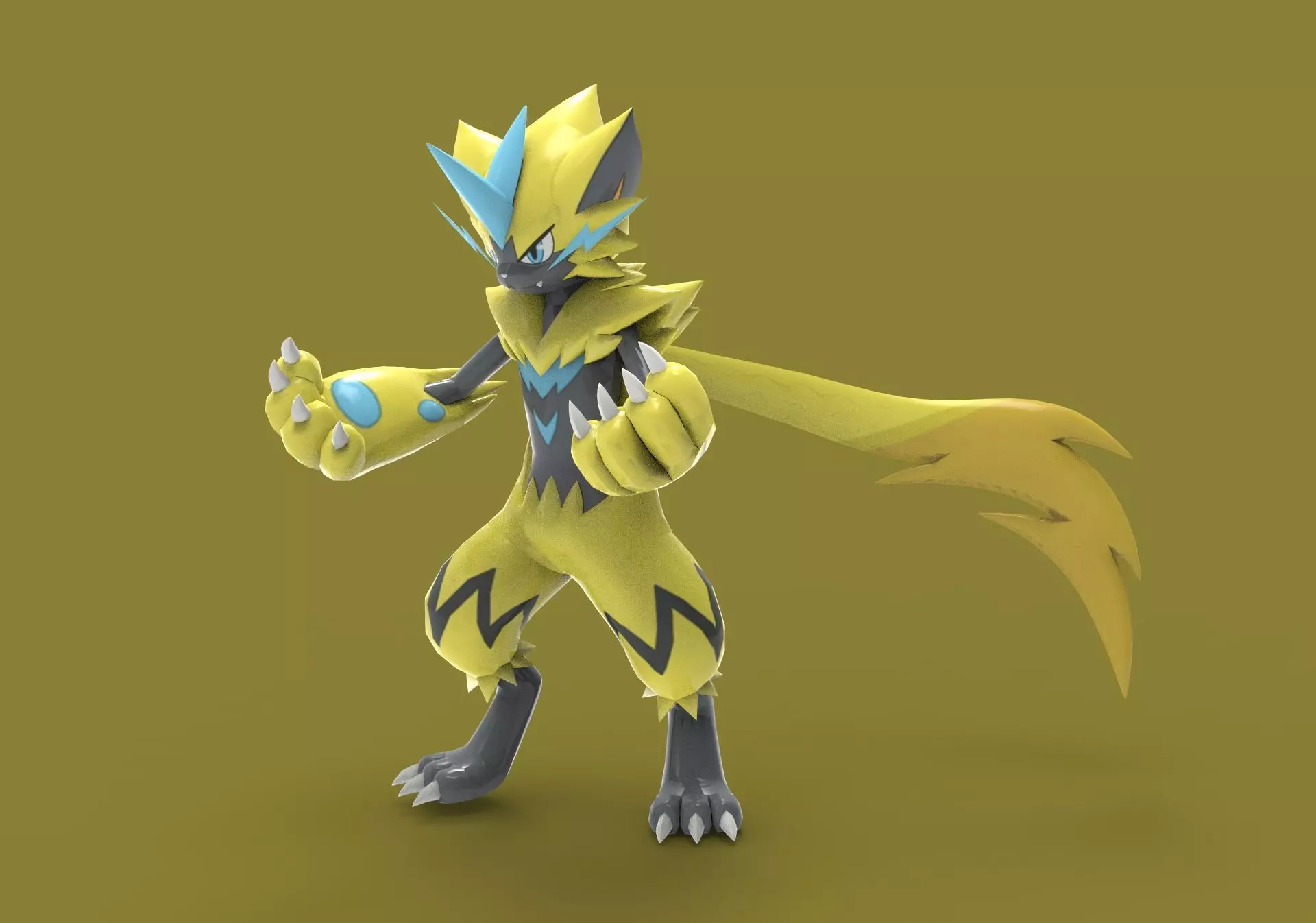 Zeraora - Pokemon Low-poly 3D model_0
