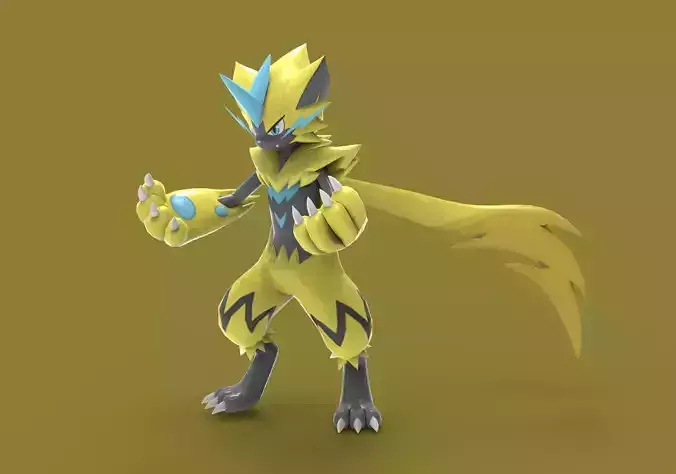 Zeraora - Pokemon Low-poly 3D model