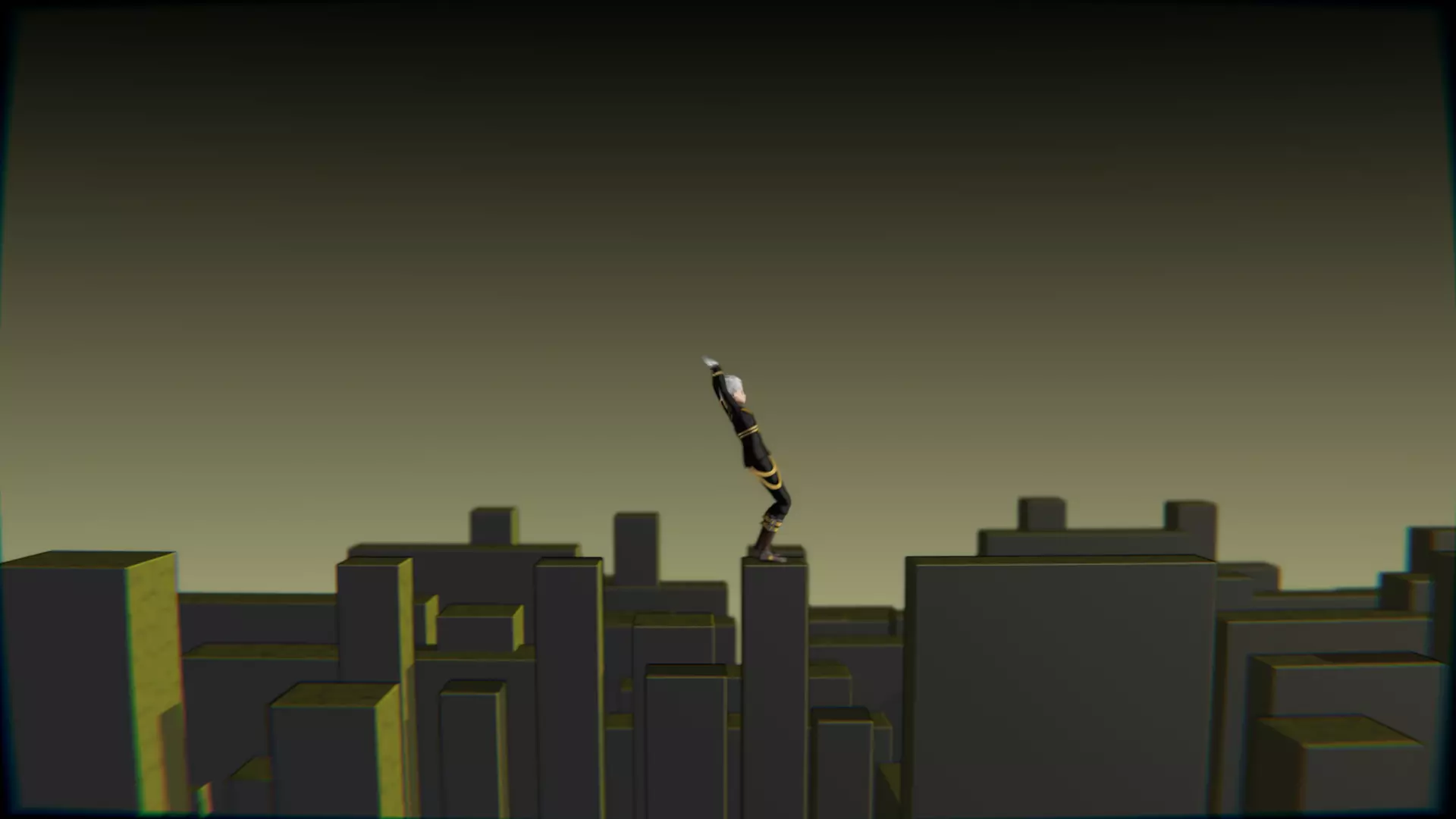 Neko Male Character Acrobatic Stunt animation Low-poly 3D model_21