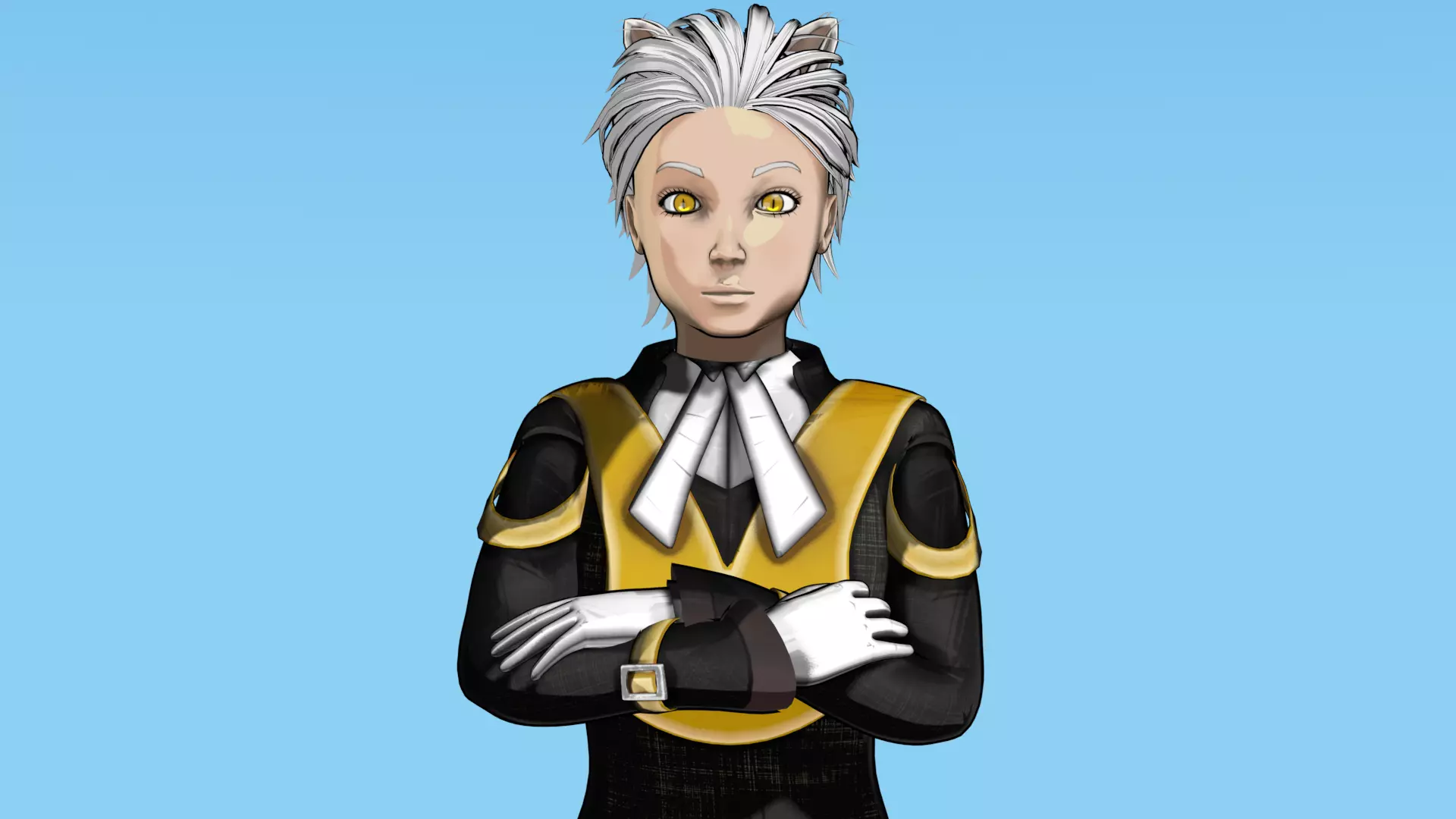 Neko Male Character Acrobatic Stunt animation Low-poly 3D model_5