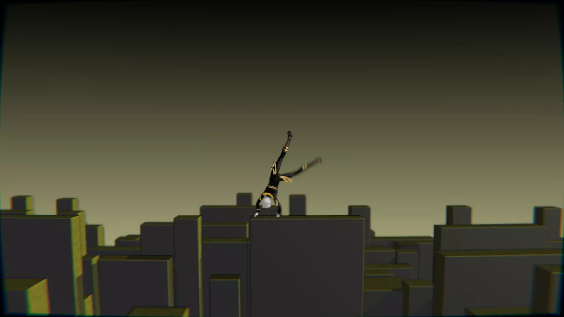 Neko Male Character Acrobatic Stunt animation Low-poly 3D model_18