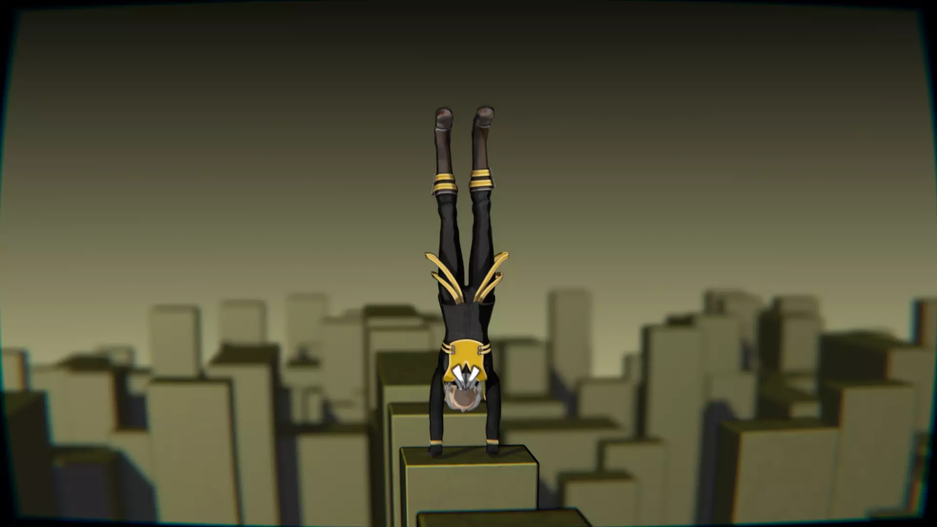 Neko Male Character Acrobatic Stunt animation Low-poly 3D model_7