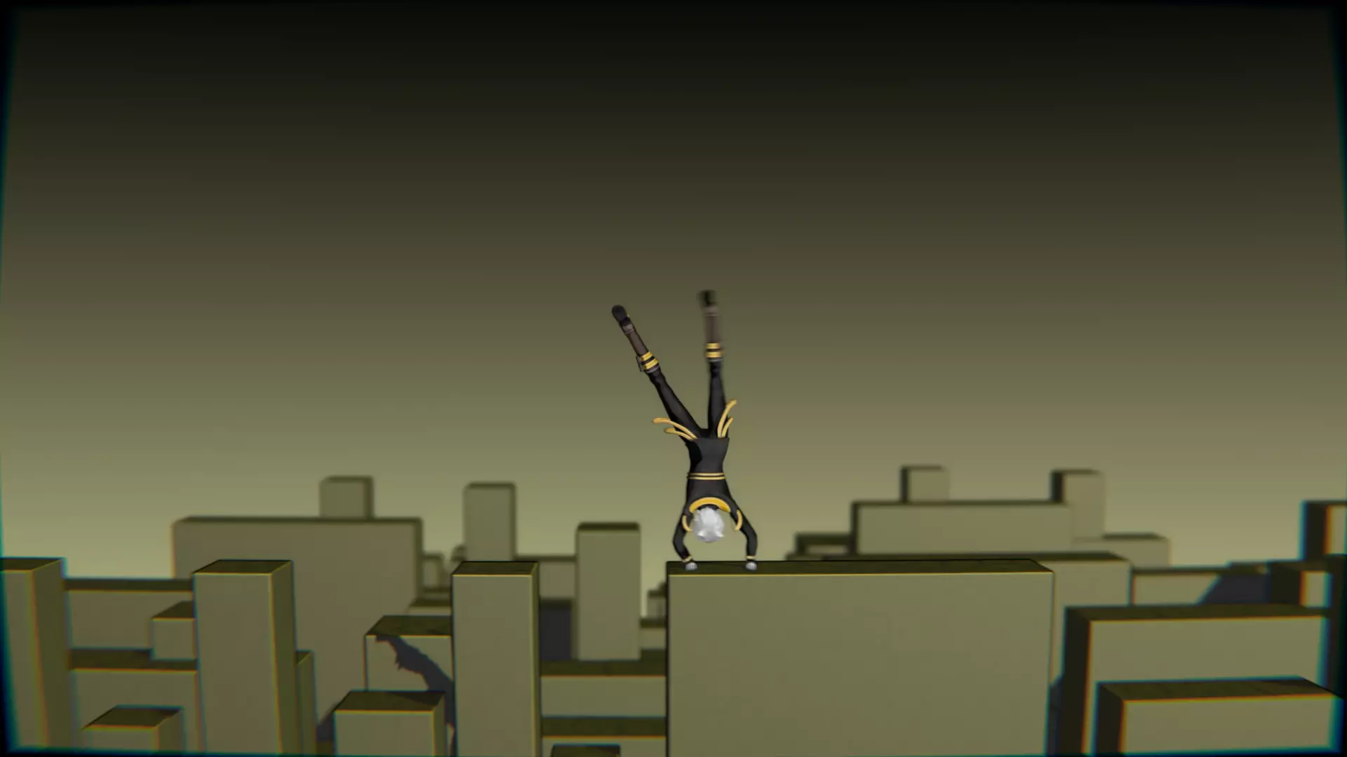 Neko Male Character Acrobatic Stunt animation Low-poly 3D model_32