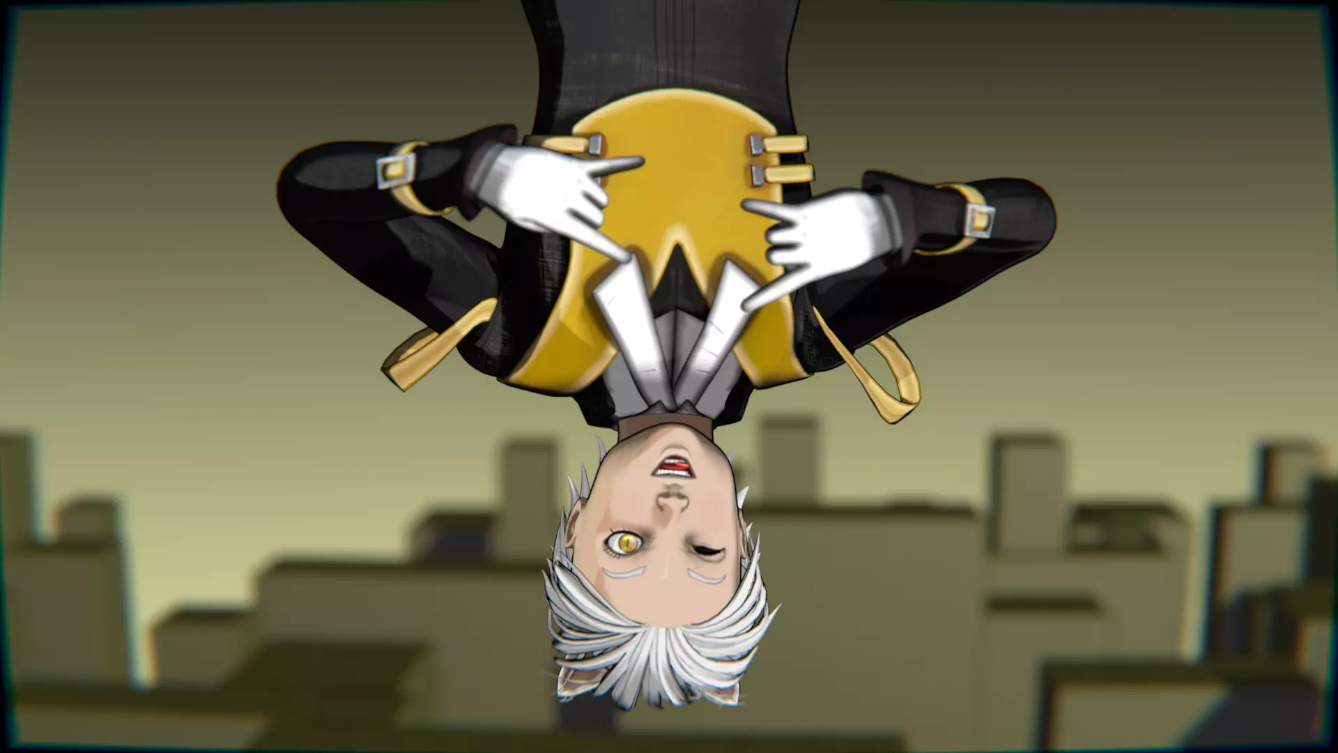 Neko Male Character Acrobatic Stunt animation Low-poly 3D model_35