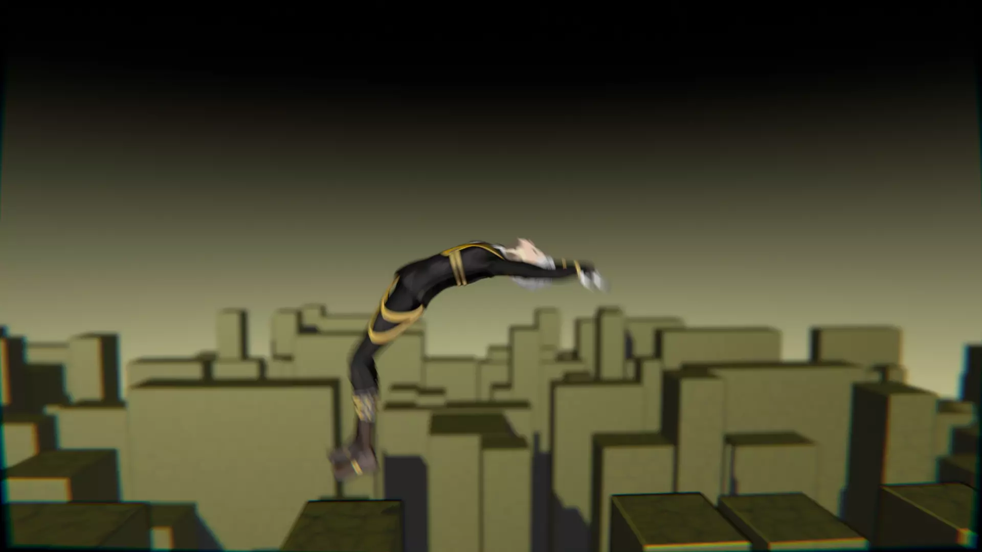 Neko Male Character Acrobatic Stunt animation Low-poly 3D model_14