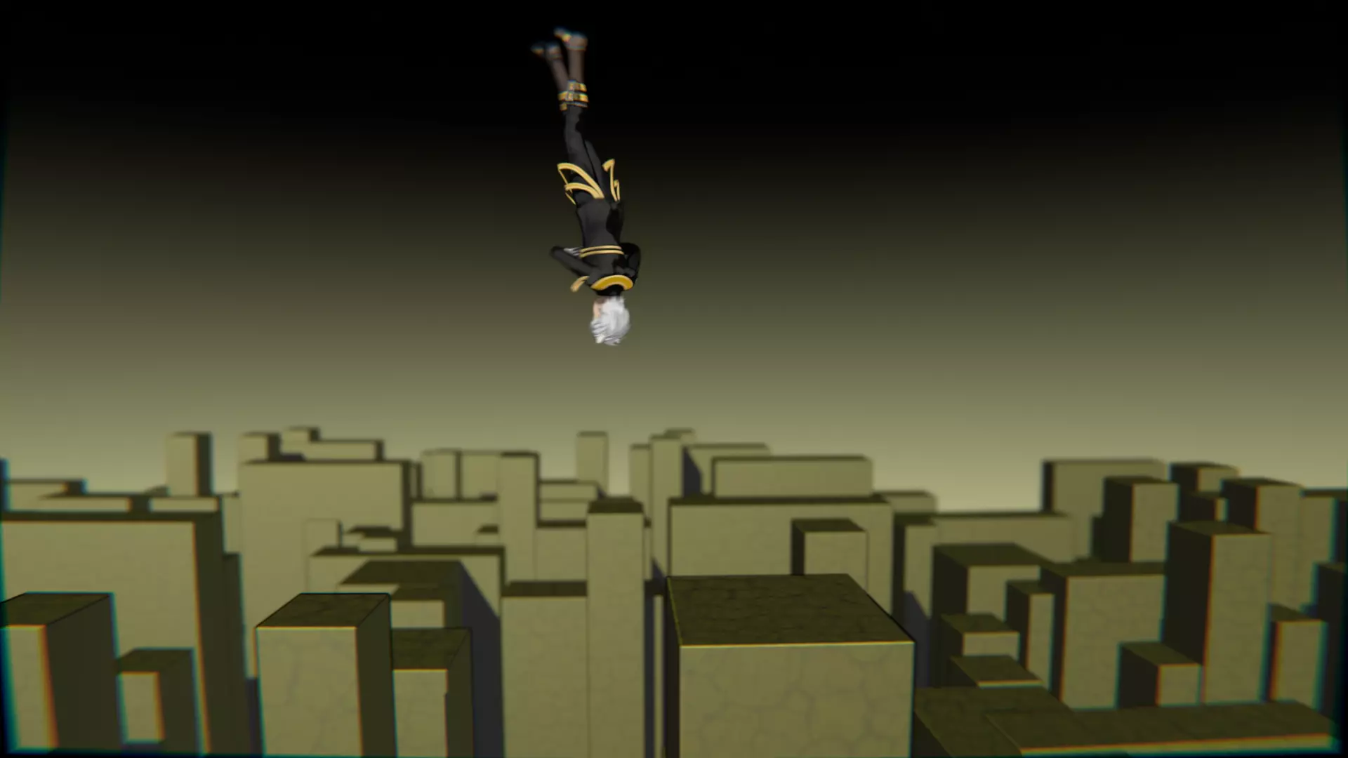 Neko Male Character Acrobatic Stunt animation Low-poly 3D model_15