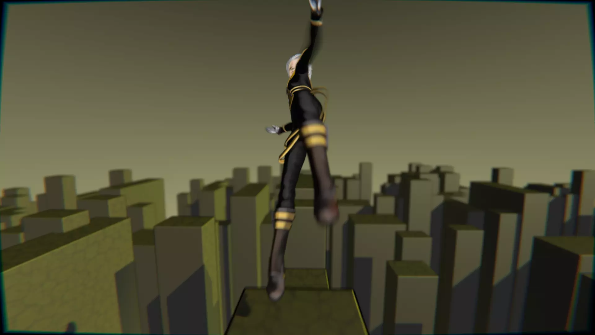 Neko Male Character Acrobatic Stunt animation Low-poly 3D model_28