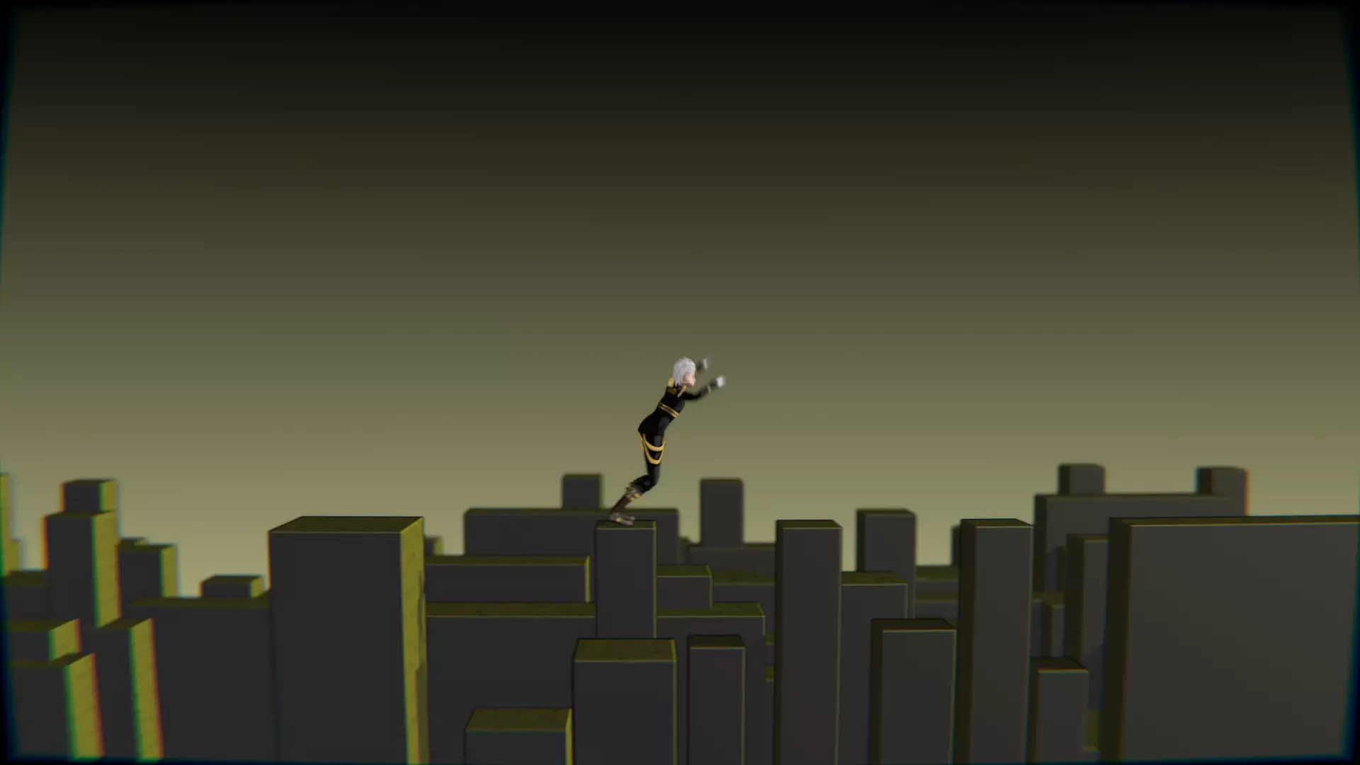 Neko Male Character Acrobatic Stunt animation Low-poly 3D model_22