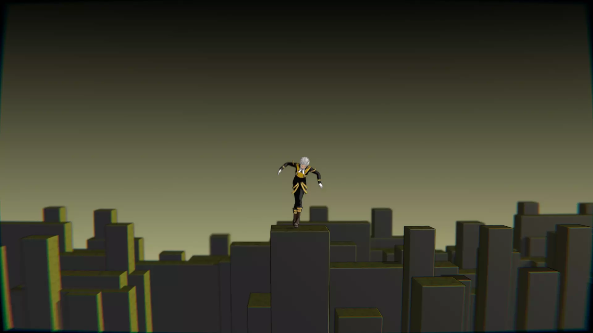 Neko Male Character Acrobatic Stunt animation Low-poly 3D model_24